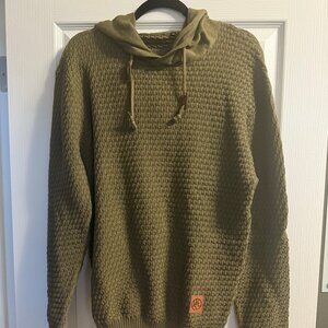 Men's Hooded Sweatshirt Hoddie Solid Knitted Pullover Long Sleeve Casual Sweater